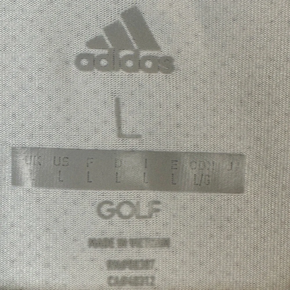 Adidas Golf Polo Shirt Mens Large Performance Mint Green Micro-Dot Stretch Rugby